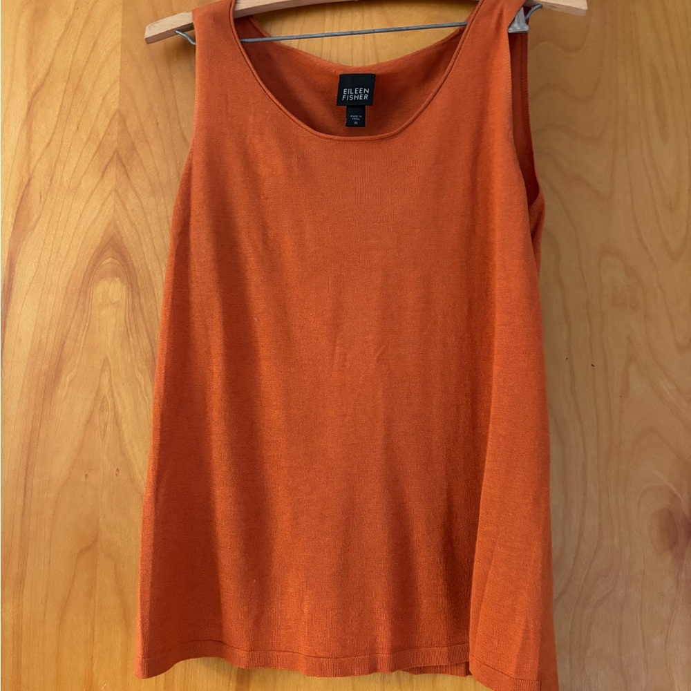 Eileen Fisher Vibrant Orange Tank Top